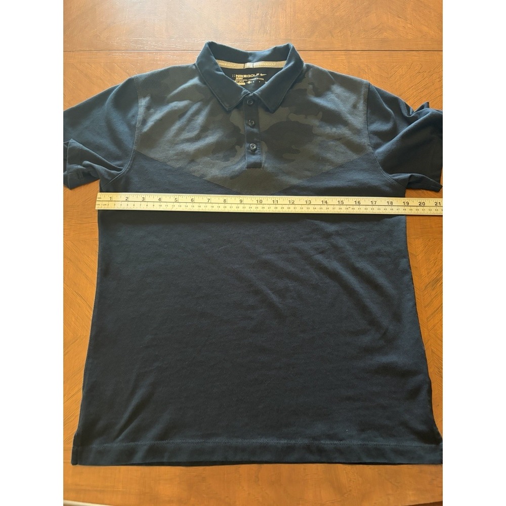 Nike Men's Small Golf Polo Dri-Fit Black Gray Camo Block Pattern - Picture 7 of 13